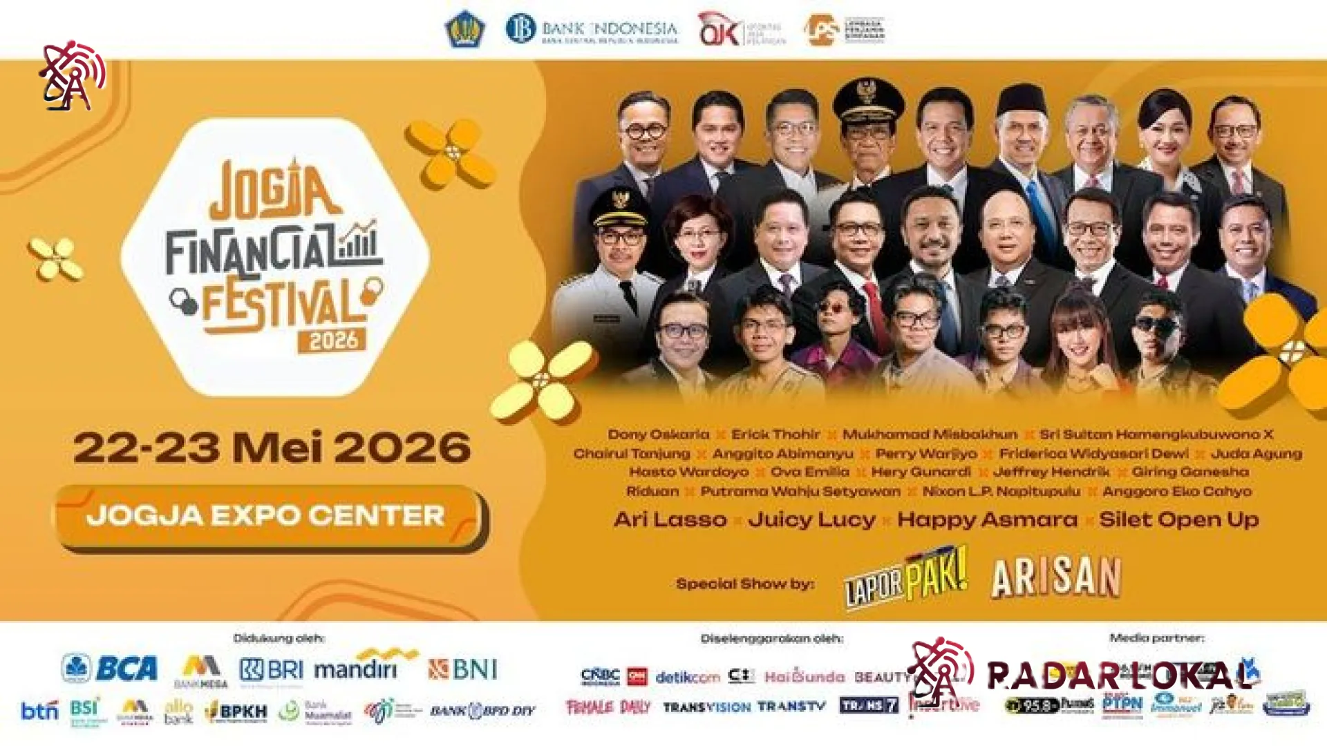 Jogja Financial Festival 2026: Belajar Strategi Bisnis dari ‘Si Anak Singkong’ dan Berburu Karier di Kota Pelajar