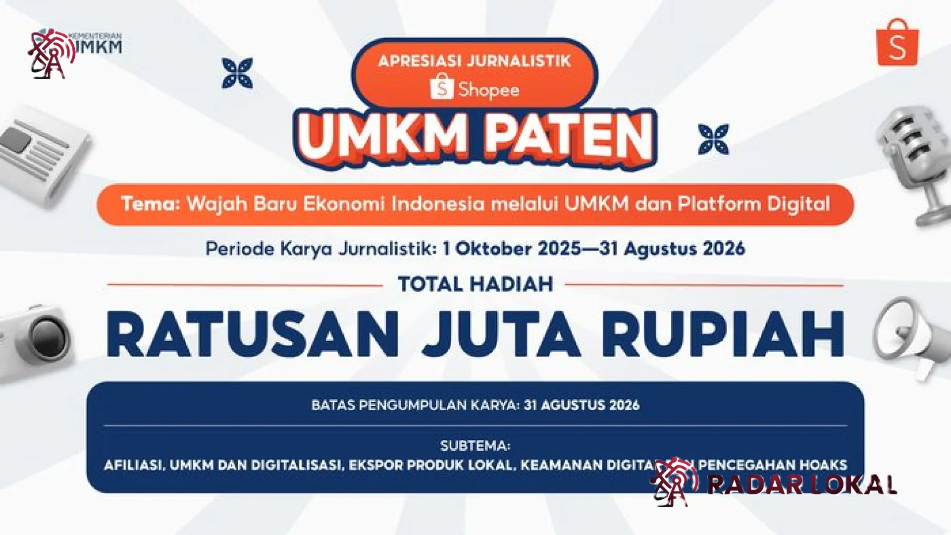 Shopee UMKM PATEN 2026: Menakar Transformasi Ekonomi Rakyat Lewat Karya Jurnalistik Terbaik