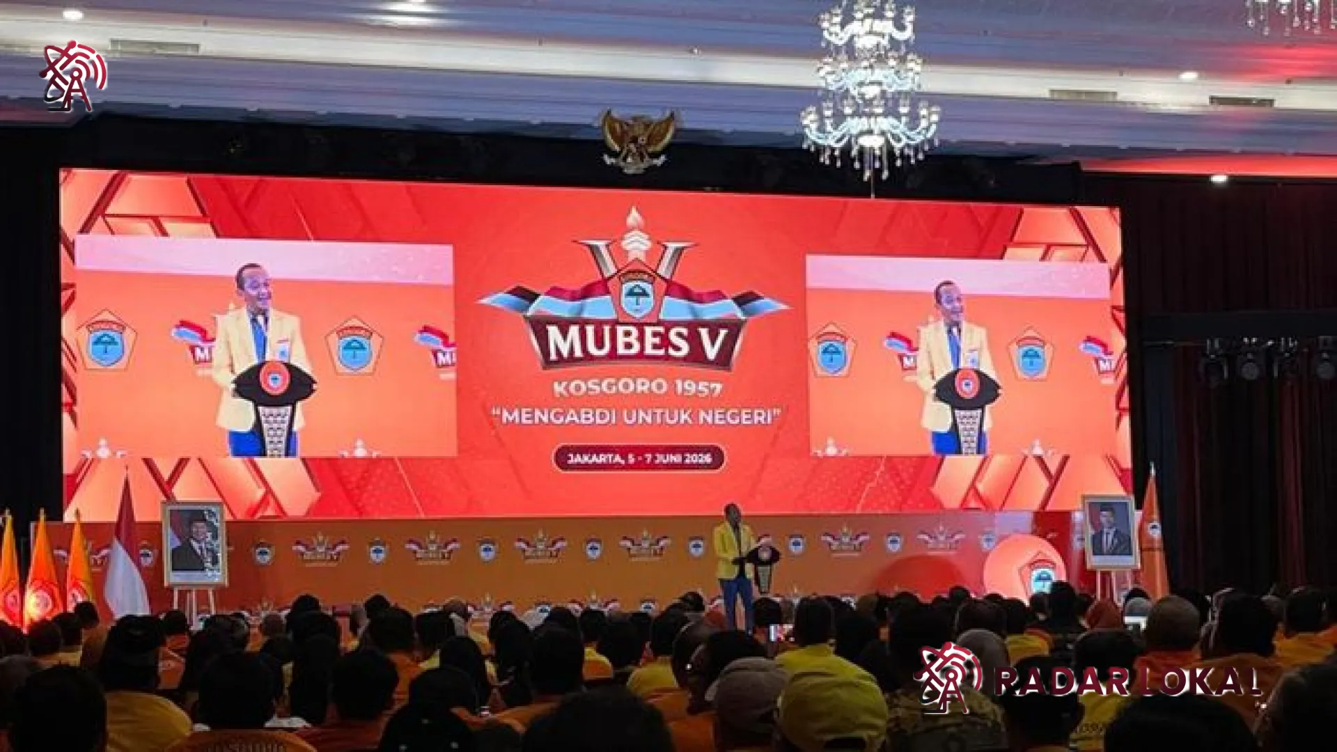 Momen Hangat Mubes V Kosgoro: Ketika Bahlil Lahadalia ‘Salfok’ Gara-Gara Lagu Mas Bahlil Ganteng