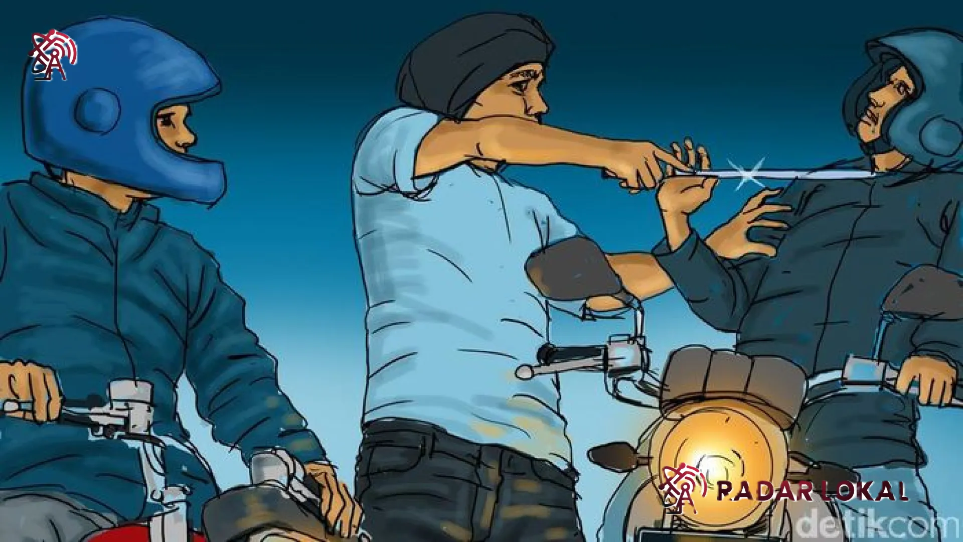 Mencekam! Aksi Begal Sadis di Cabangbungin Bekasi: Pemuda Terkapar Bersimbah Darah Usai Dibacok Pelaku